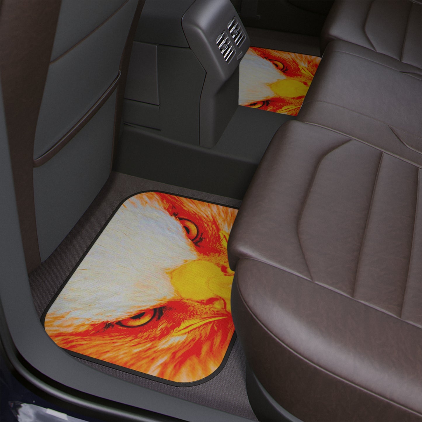Car Floor Mats, 1pc With Bird Art